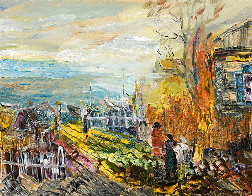 Alexander Sheltunov. Return Home. 2005. Oil on canvas. 70 × 90
