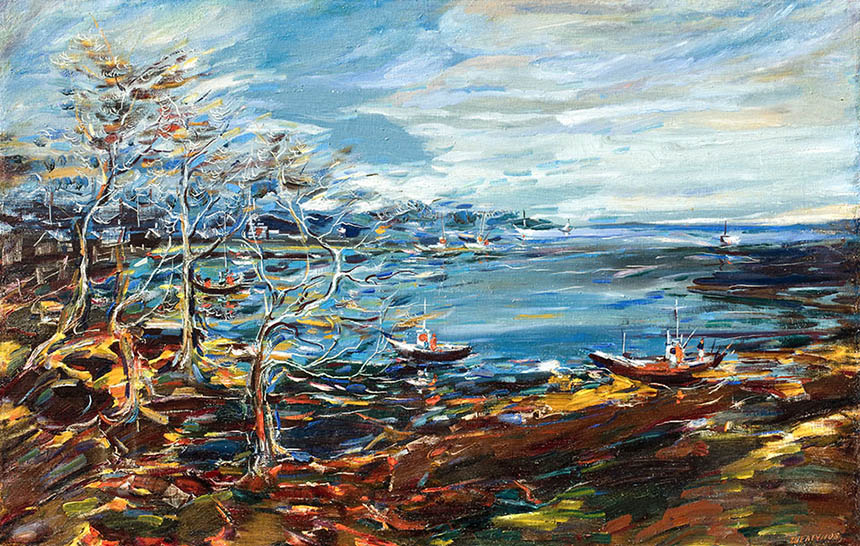 Alexander Sheltunov. The Baikal Depth. 1999. Oil on canvas. 73 × 115