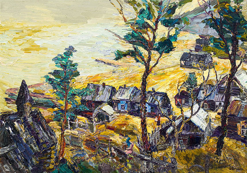 Alexander Sheltunov. Warm Evening. 2007. Oil on canvas. 70 × 100