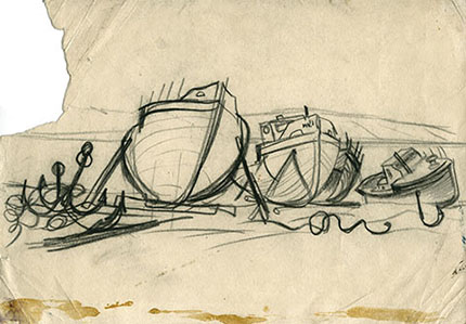 Olkhon Boats. Sketch