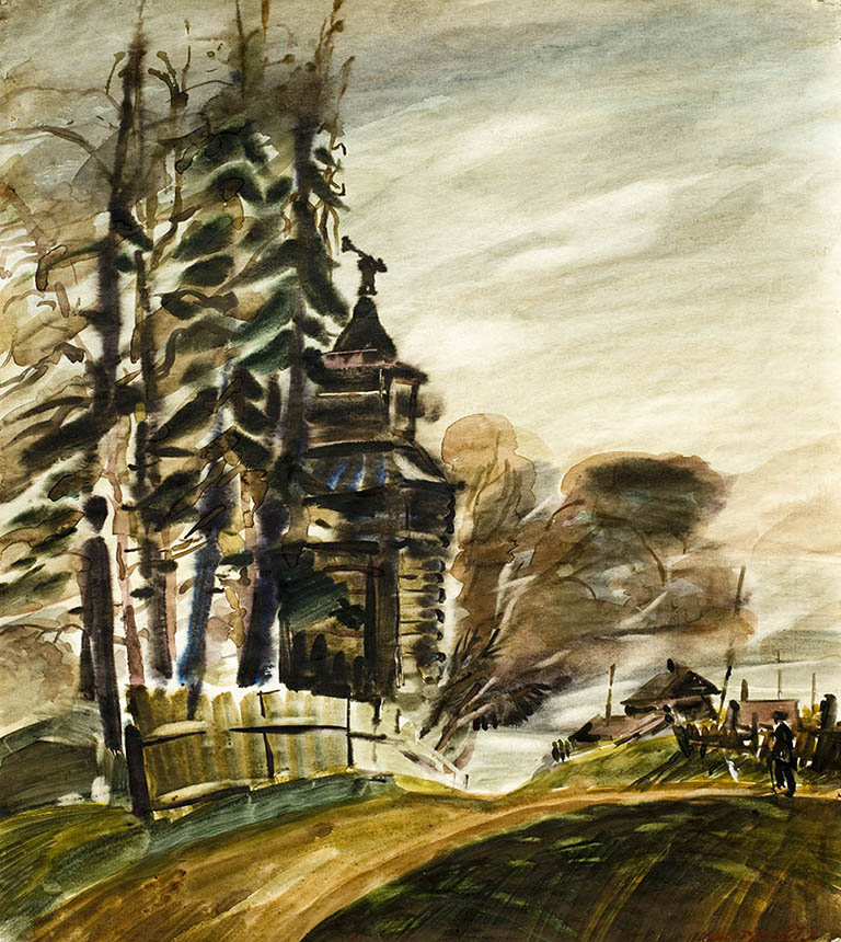 Alexander Sheltunov. Belsk. 1979. Paper, watercolour. 56 × 50