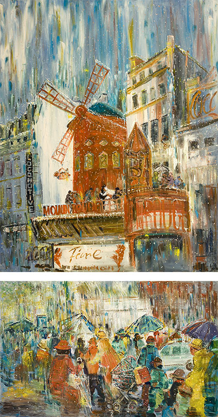 Alexander Sheltunov. Moulin Rouge. Diptych. 2003. Oil on wood particle board. 162 × 130 / 81 × 130