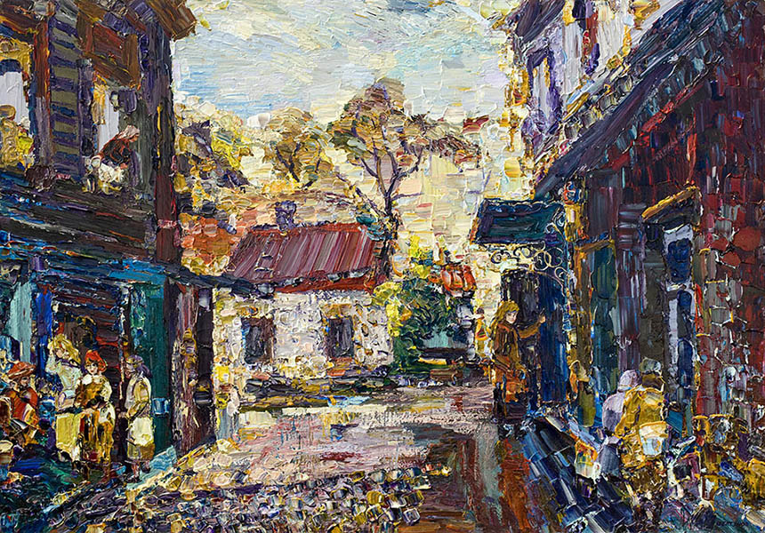 Alexander Sheltunov. Open Door. 2007. Oil on canvas. 81 × 116