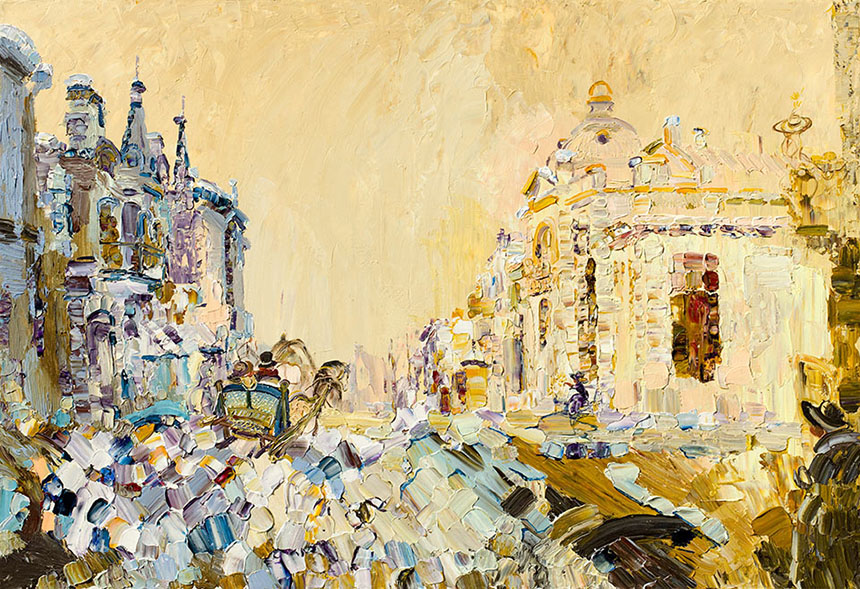 Alexander Sheltunov. Sunny Day. 2008. Oil on canvas. 89 × 130