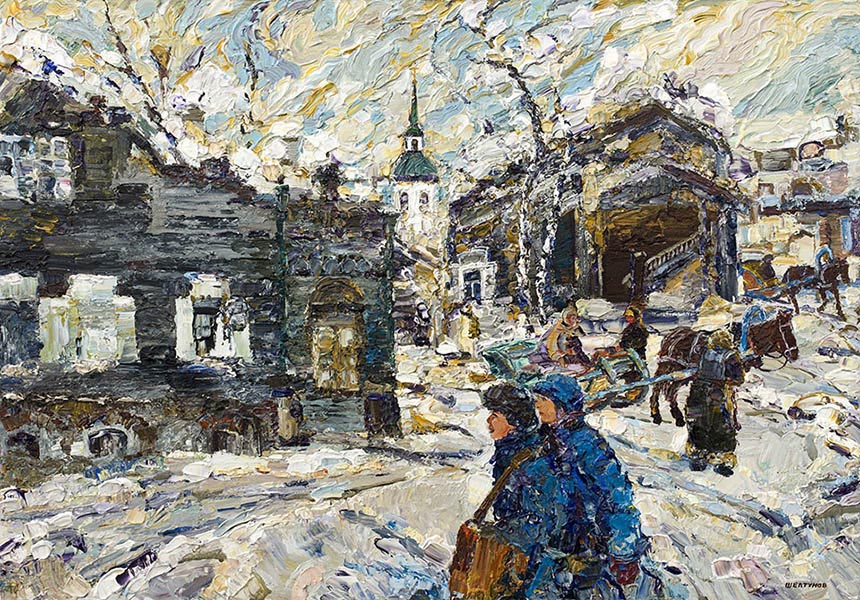 Alexander Sheltunov. White City. 2005. Oil on canvas. 81 × 116