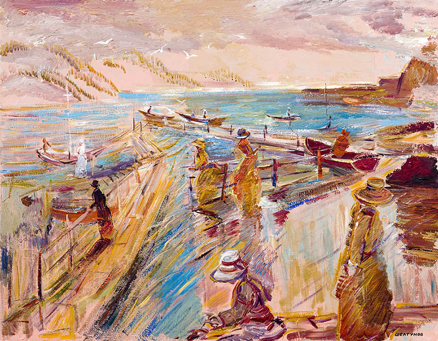 亚历山大•舍尔图诺夫 在码头的等候 2006 油画底布 70 × 90