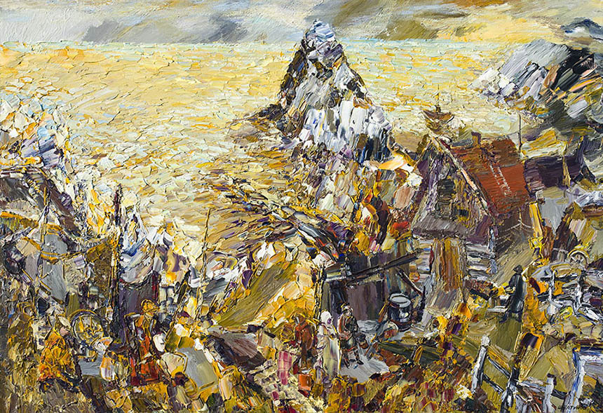 亚历山大•舍尔图诺夫 在奥利洪岛 2006 油画底布 89 × 130