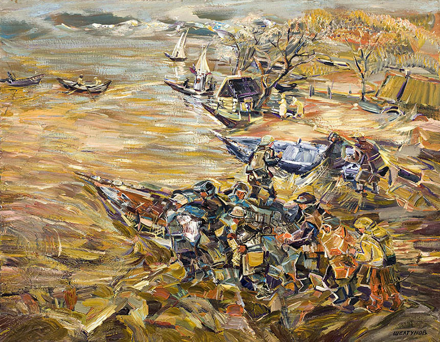 亚历山大•舍尔图诺夫 贝加尔湖的风 2007 油画底布 70 × 90