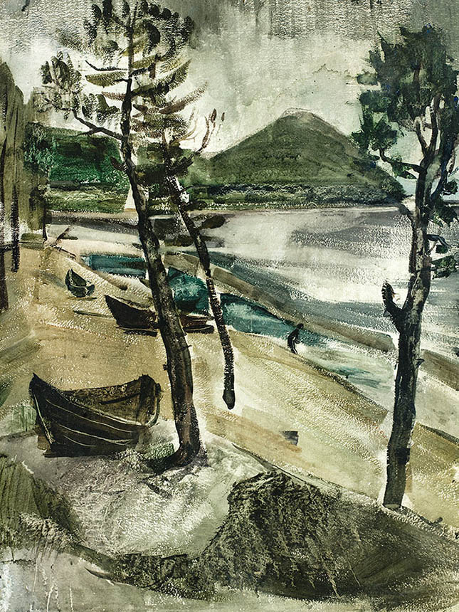 亚历山大•舍尔图诺夫 沙湾 1976 水彩纸 64 × 48