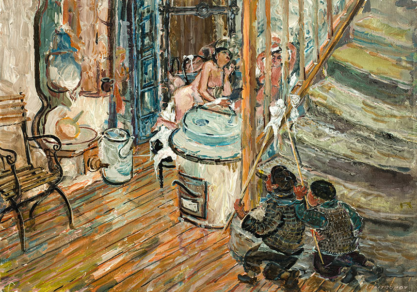 亚历山大·舍尔图诺夫 勒阿弗尔博物馆 2002 油画底布 45 × 65