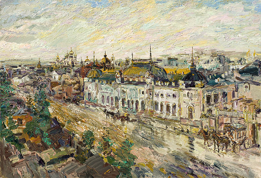 亚历山大·舍尔图诺夫 雨後 2007 油画底布 89 × 130
