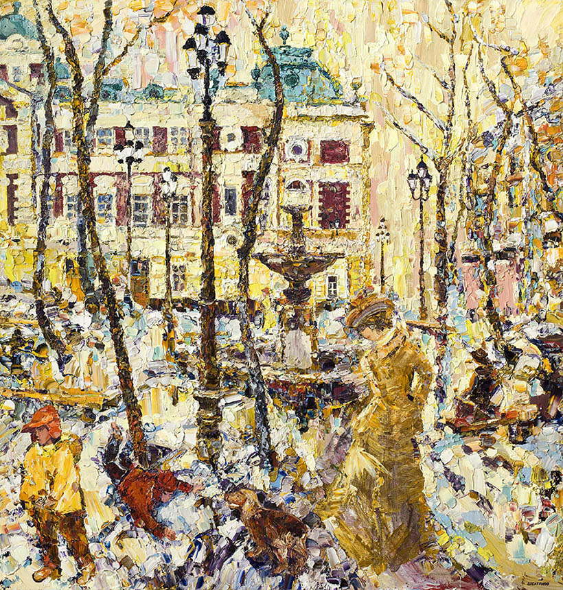 亚历山大·舍尔图诺夫 话剧院 2007 油画底布 170 × 162
