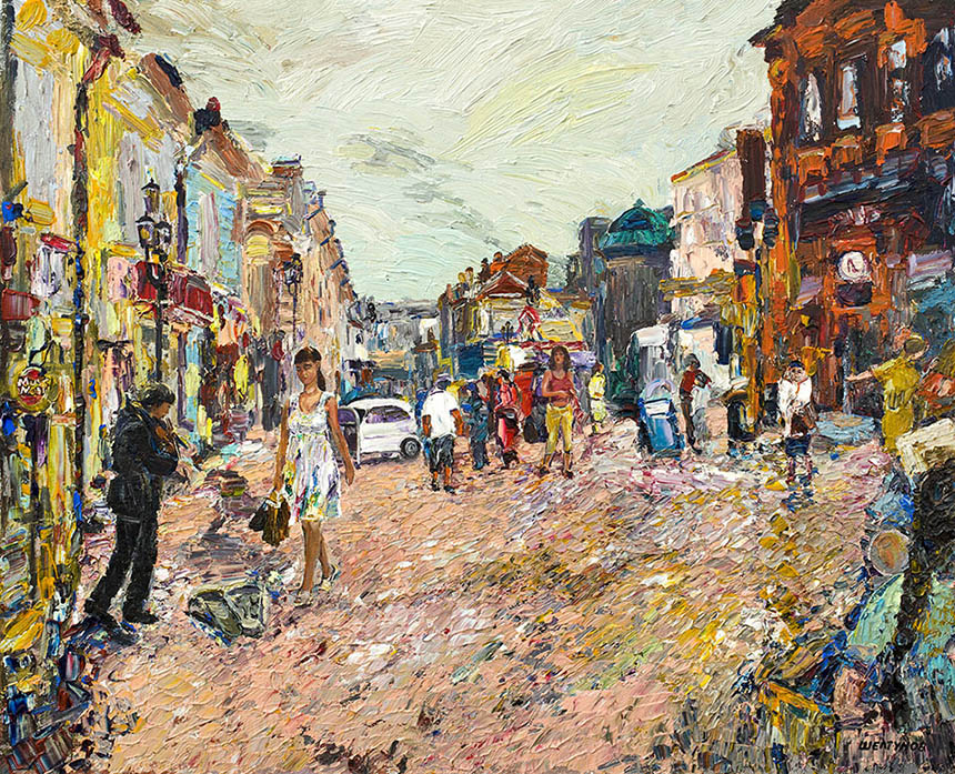 亚历山大·舍尔图诺夫 步行街 2007 油画底布 81 × 100