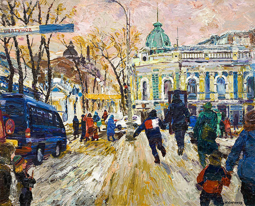 亚历山大·舍尔图诺夫 市中心 2006 油画底布 81 × 100