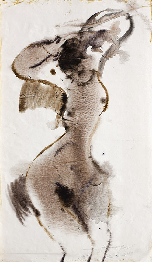亚历山大·舍尔图诺夫 姿态优美 1988 水彩纸 58 × 33