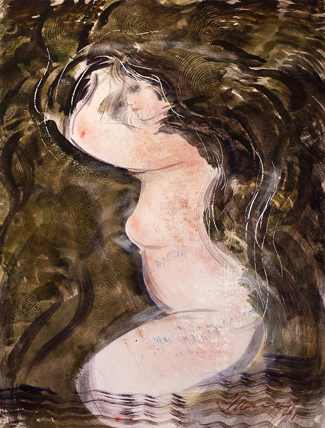 亚历山大·舍尔图诺夫 水上 1993 水彩纸 60 × 46