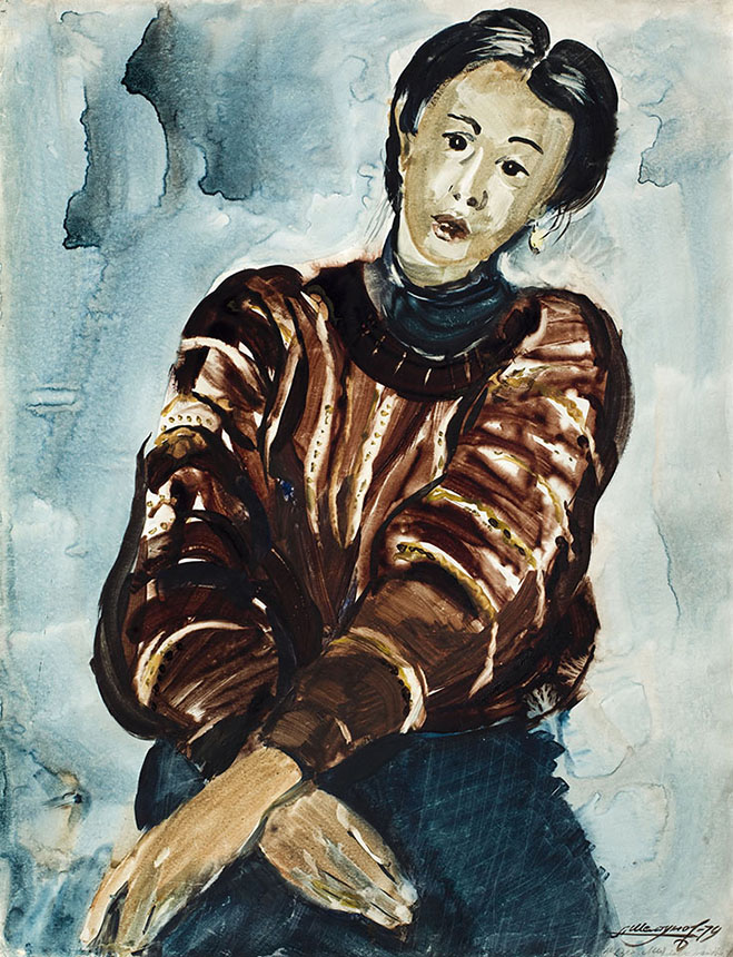 亚历山大·舍尔图诺夫 艺术学家 1979 水彩纸 60 × 46