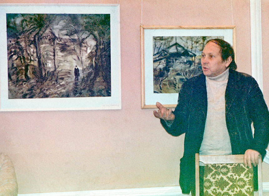 亚历山大·舍尔图诺夫。展览在演员管。俄罗斯，伊尔库茨克，1984年1月