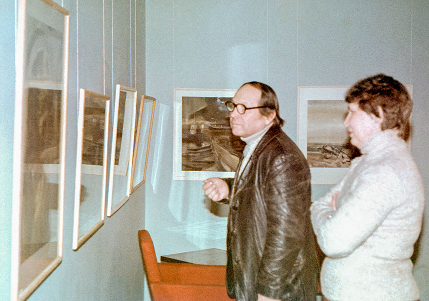 Artist Boris Timofeevich Bychkov. Alexander Sheltunov's solo exhibition at the House of Actor. Irkutsk. January, 1984