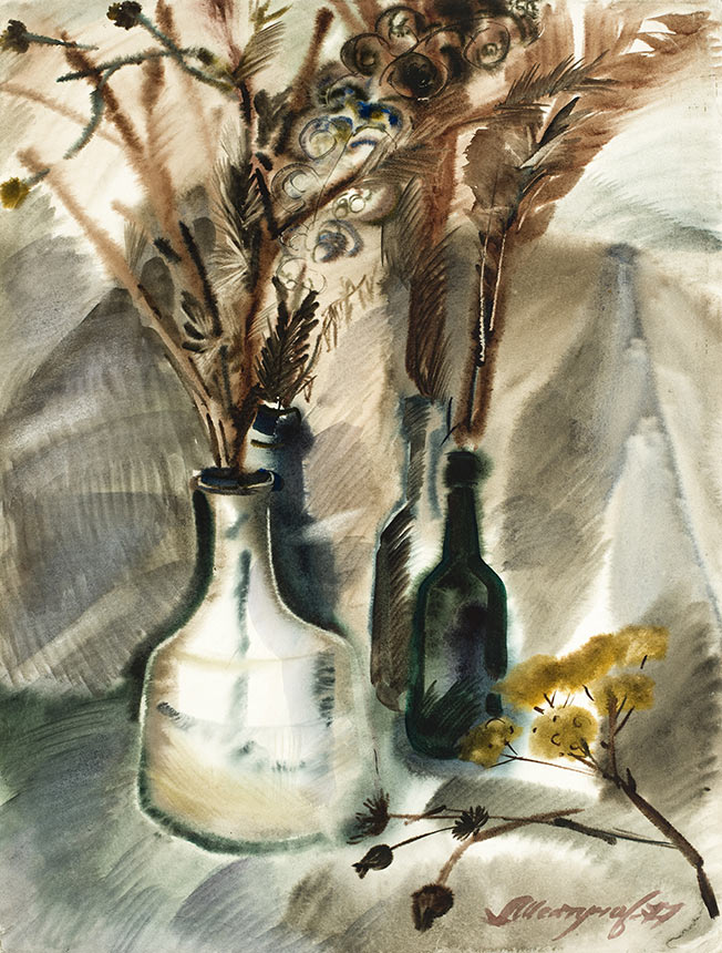Александр Шелтунов. Сухие травы. 1977. Бумага, акварель. 62 × 47