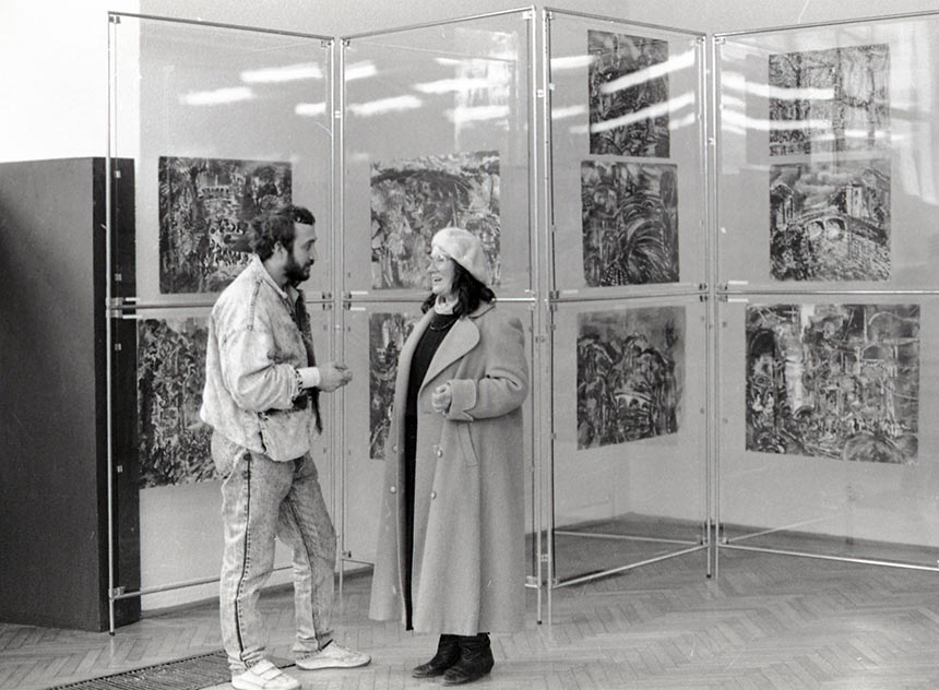 Персональная выставка художника Александра Шелтунова в Польше, город Зеленая Гура, 1989 год